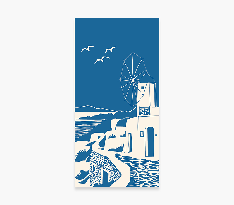 NEF NEF HOMEWARE ΠΕΤΣΕΤΑ ΘΑΛΑΣΣΗΣ MY ISLAND BLUE 80X160, 100% BAMBAKI
