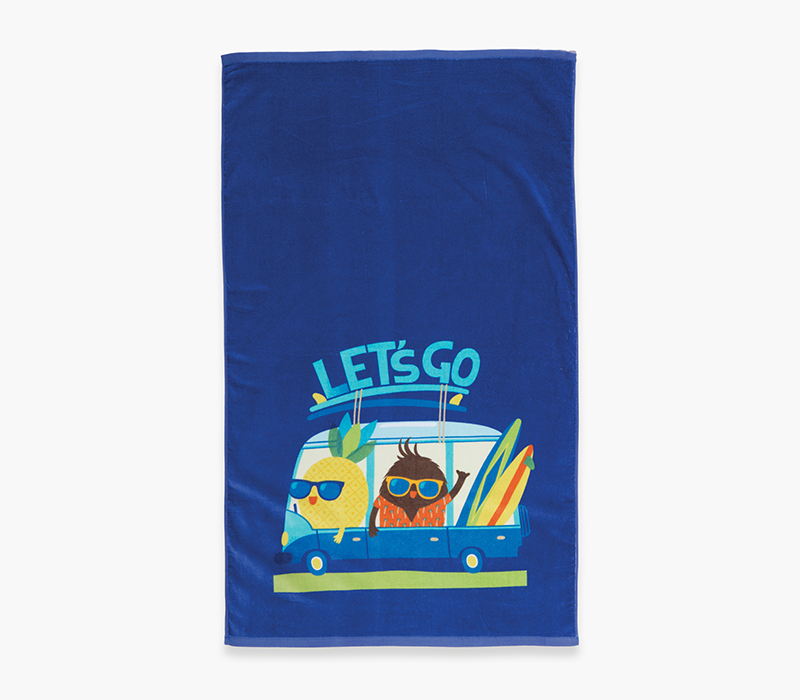 NEF NEF HOMEWARE ΠΑΙΔΙΚΗ ΠΕΤΣΕΤΑ ΘΑΛΑΣΣΗΣ LETS GO 70X120, 100% BAMBAKI