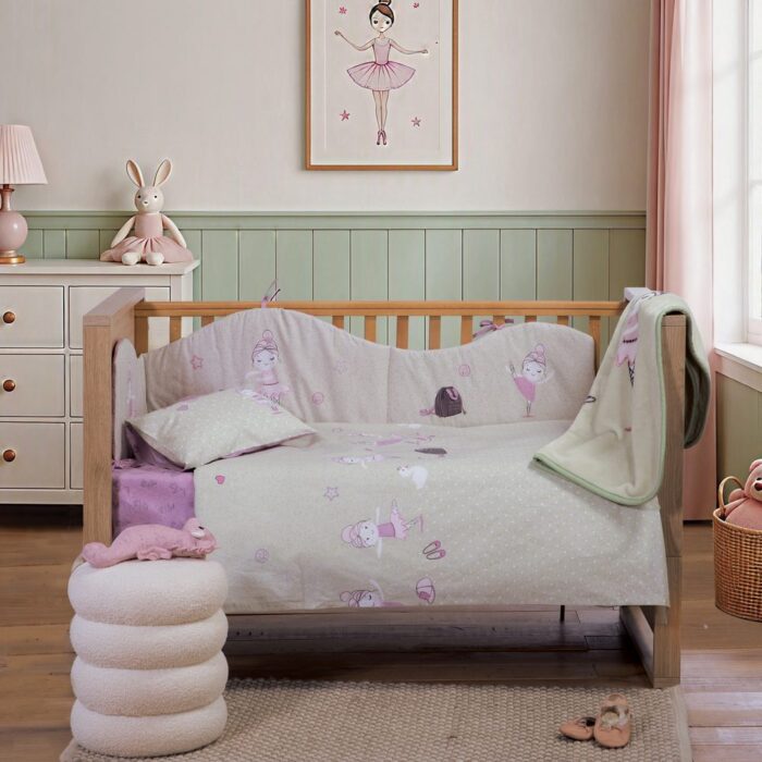 Σετ Σεντόνια Κούνιας Βρεφικά Ballerine World Nef Nef Homeware, 100% ΒΑΜΒΑΚΙ