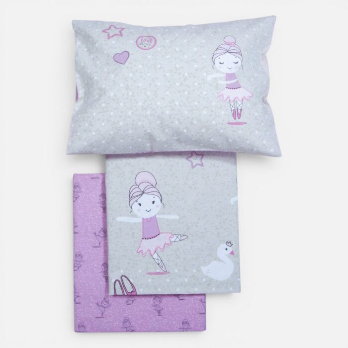 Σετ Σεντόνια Κούνιας Βρεφικά Ballerine World  Nef Nef Homeware, 100% ΒΑΜΒΑΚΙ - Image 4