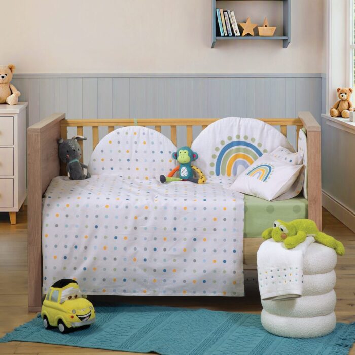Σετ Σεντόνια Κούνιας Βρεφικά Baby Dots  Nef Nef Homeware, 100% ΒΑΜΒΑΚΙ - Image 2