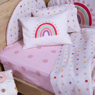 Σετ Σεντόνια Κούνιας Βρεφικά Baby Dots Nef Nef Homeware, 100% ΒΑΜΒΑΚΙ - Image 5