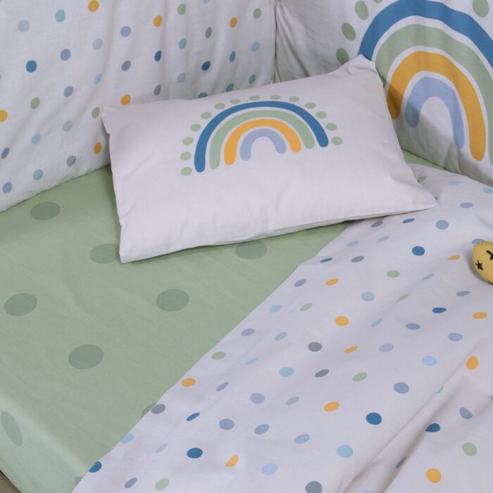 Σετ Σεντόνια Κούνιας Βρεφικά Baby Dots  Nef Nef Homeware, 100% ΒΑΜΒΑΚΙ - Image 6