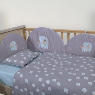 Σετ Σεντόνια Κούνιας Βρεφικά Elephants Nef Nef Homeware, 100% ΒΑΜΒΑΚΙ - Image 3