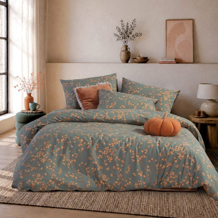 Σετ Παπλωματοθήκη Βαμβακερή Μονή Floriva 170x240 Nef Nef Homeware, 100% ΒΑΜΒΑΚΙ