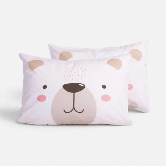 Μαξιλαροθήκη Happy Bear Nef Nef Homeware, 100% BAMBAKI