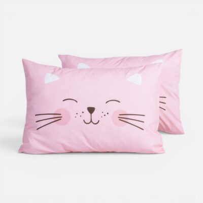 Μαξιλαροθήκη Happy Cat Nef Nef Homeware, 100% BAMBAKI