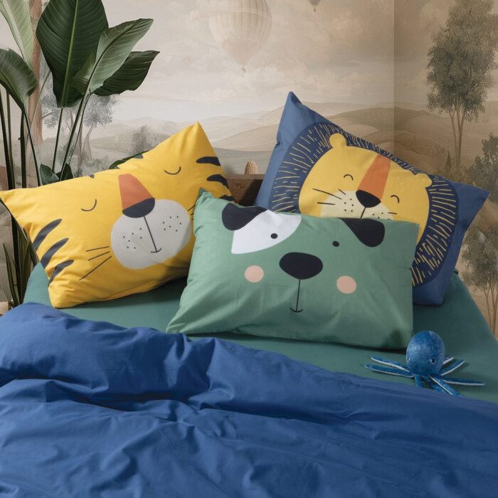 Μαξιλαροθήκη Happy Tiger  Nef Nef Homeware, 100% BAMBAKI - Image 2