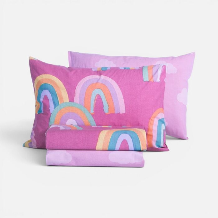 Σετ Σεντόνια Παιδικά Μονά Raibow Mood 170x260  Nef Nef Homeware, 100% BAMBAKI - Image 3