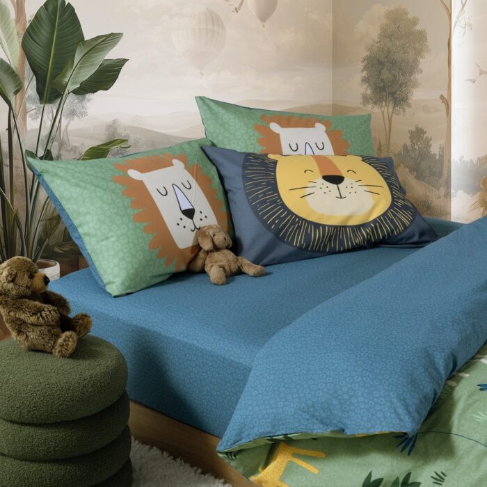 Σετ Σεντόνια Παιδικά Μονά Jungle Mania 170x260 Nef Nef Homeware, 100% BAMBAKI - Image 2