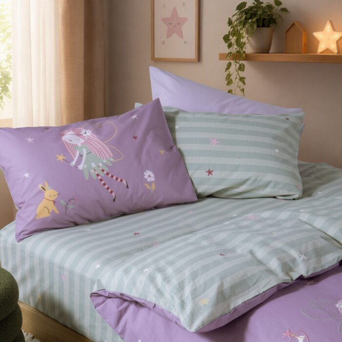 Σετ Σεντόνια Παιδικά Μονά με Λάστιχο Fairy Tale 170x260 Nef Nef Homeware, 100% BAMBAKI - Image 2