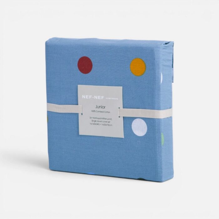 Σετ Σεντόνια Παιδικά Μονά με Λάστιχο Dots Blue 170x260  Nef Nef Homeware, 100% BAMBAKI - Image 4
