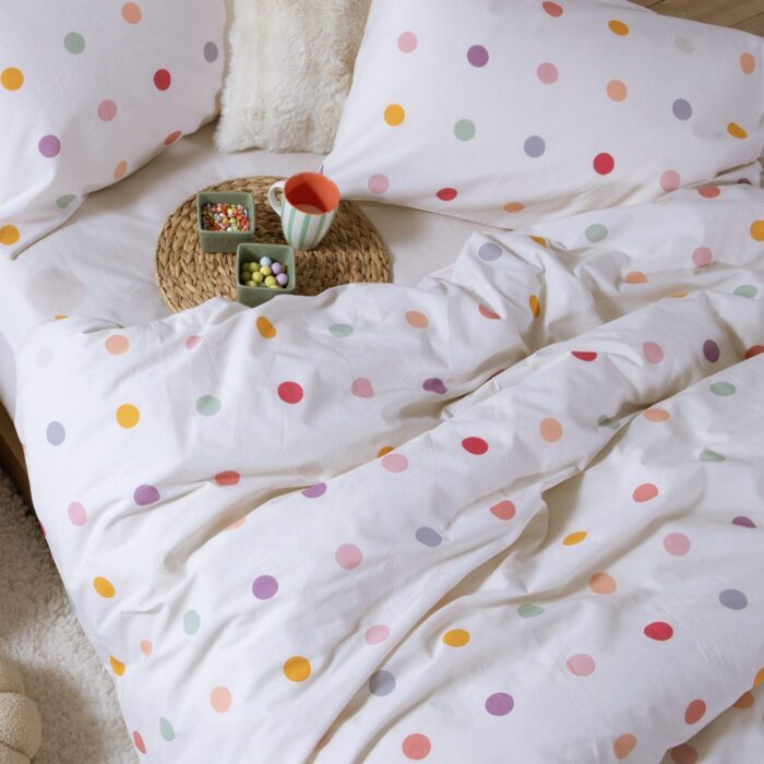 Σετ Παπλωματοθήκη Παιδική Μονή Dots Ecru 160x240 Nef Nef Homeware, 100% BAMBAKI - Image 2