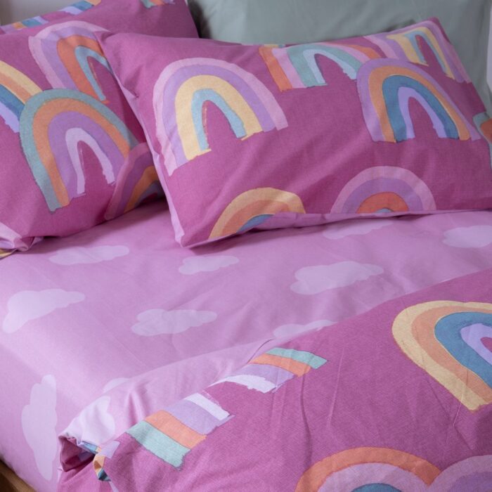 Σετ Παπλωματοθήκη Παιδική Μονή Raibow Mood 160x240 Nef Nef Homeware, 100% BAMBAKI - Image 2