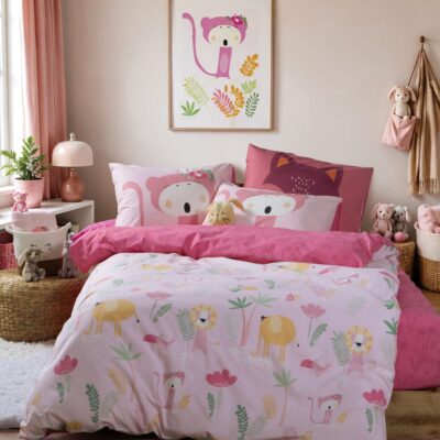 Σετ Παπλωματοθήκη Παιδική Μονή Wild & Sweet 160x240 Nef Nef Homeware, 100% BAMBAKI