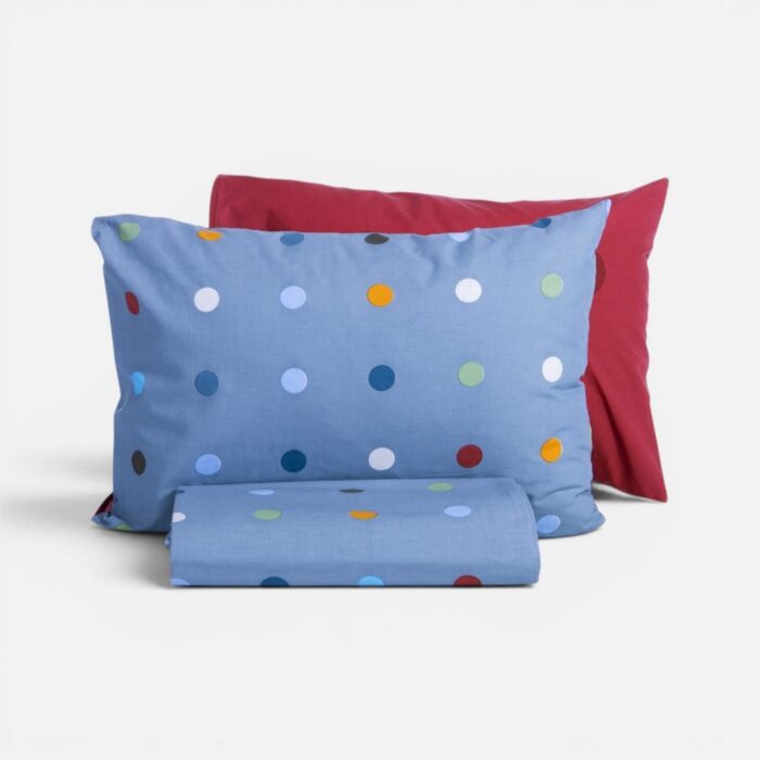 Σετ Παπλωματοθήκη Παιδική Μονή Dots Blue 160x240 Nef Nef Homeware, 100% BAMBAKI - Image 3
