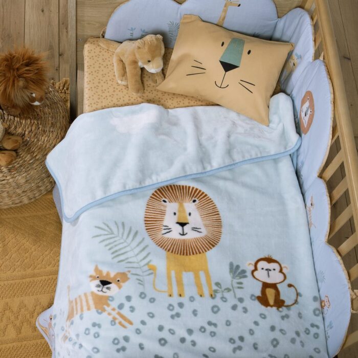 Κουβέρτα Βρεφική Αγκαλιάς Wild Company 75x100 Nef Nef Homeware, 100% ΠΟΛΥΕΣΤΕΡΑΣ