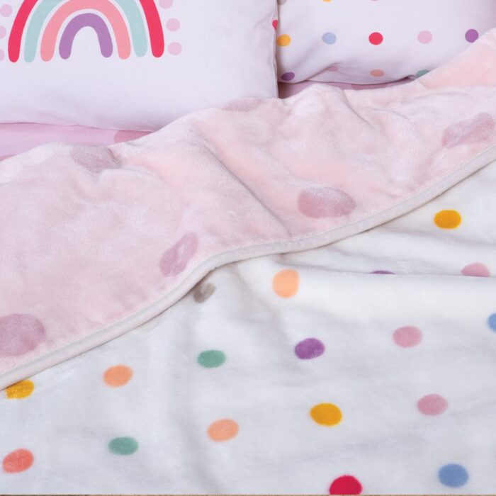 Κουβέρτα Βρεφική Αγκαλιάς Baby Dots Pink 75x100 Nef Nef Homeware, 100% ΠΟΛΥΕΣΤΕΡΑΣ - Image 2