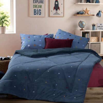 Κουβερτοπάπλωμα Παιδικό Μονό Dots Blue 160x220 Nef Nef Homeware, ΥΦ:100% ΠΟΛ-ΓΕΜΙΣΜΑ:100% ΠΟΛ.-ΠΙΣΩ:ΓΟΥΝΑ - Image 2