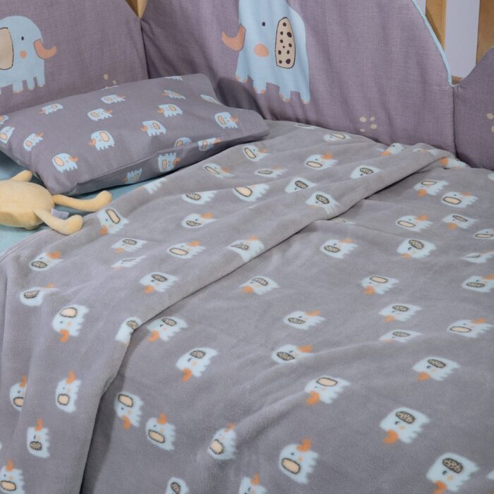 Κουβέρτα Fleece Βρεφική Αγκαλιάς Elephants 110x150  Nef Nef Homeware, 100% ΠΟΛΥΕΣΤΕΡΑΣ