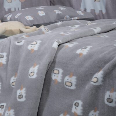 Κουβέρτα Fleece Βρεφική Αγκαλιάς Elephants 110x150 Nef Nef Homeware, 100% ΠΟΛΥΕΣΤΕΡΑΣ - Image 2