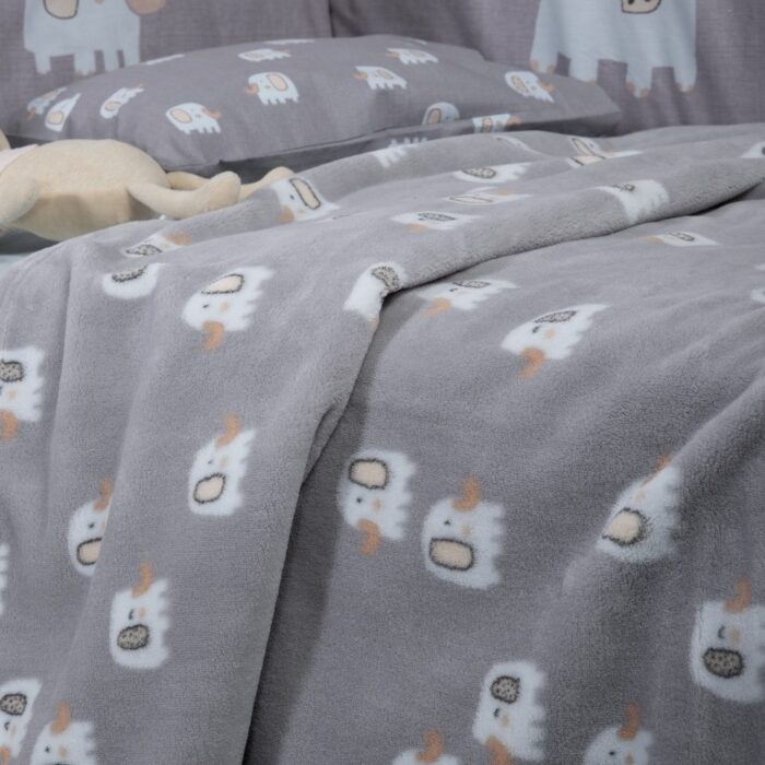 Κουβέρτα Fleece Βρεφική Αγκαλιάς Elephants 110x150  Nef Nef Homeware, 100% ΠΟΛΥΕΣΤΕΡΑΣ - Image 2