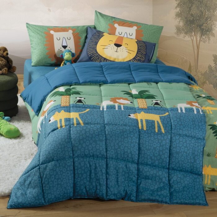 Πάπλωμα Παιδικό Μονό Jungle Mania 160x220 Nef Nef Homeware, ΕΞΩΤΕΡΙΚΑ:100% ΜΙΚΡ.-ΕΣΩΤΕΡΙΚΑ:100% ΠΟΛ.