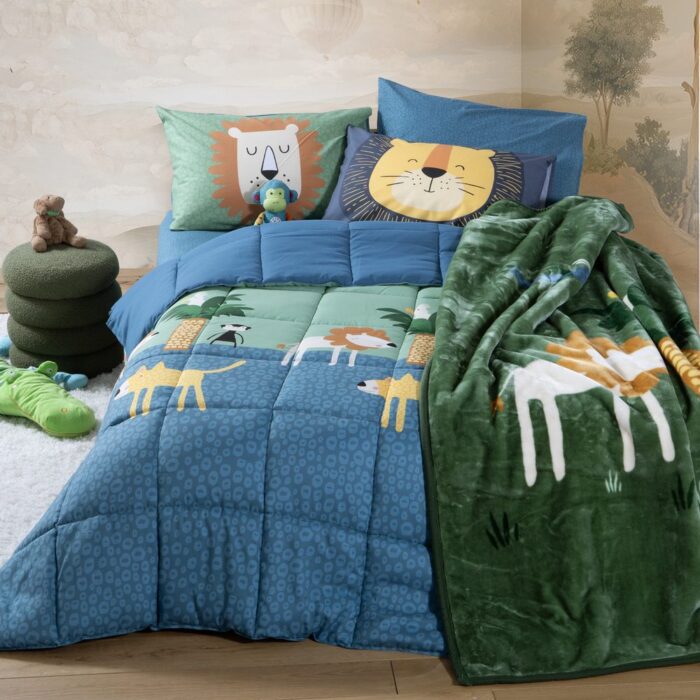 Πάπλωμα Παιδικό Μονό Jungle Mania 160x220 Nef Nef Homeware, ΕΞΩΤΕΡΙΚΑ:100% ΜΙΚΡ.-ΕΣΩΤΕΡΙΚΑ:100% ΠΟΛ. - Image 4