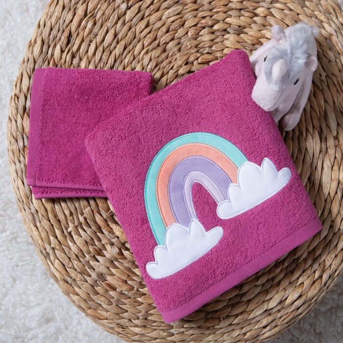 Πετσέτες Παιδικές Σετ 2τεμ. Rainbow Mood Nef Nef Homeware, 100% ΒΑΜΒΑΚΙ