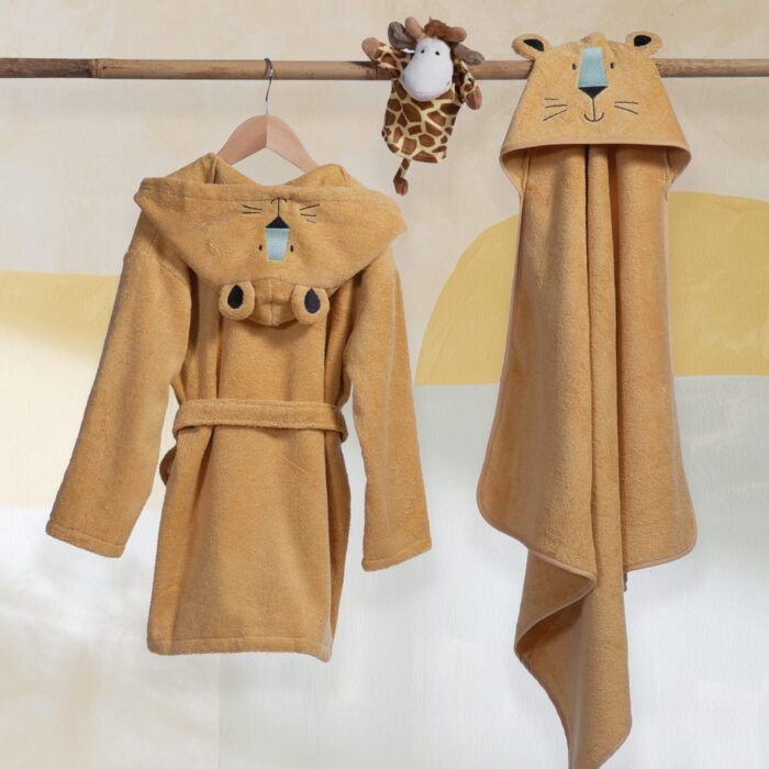 Μπουρνούζι Βρεφικό Wild Company  Nef Nef Homeware, 100% ΒΑΜΒΑΚΙ