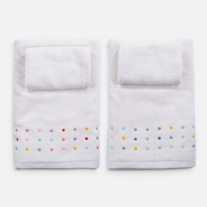 Πετσέτες Βρεφικές Σετ 2τεμ. Dots Nef Nef Homeware, 100% ΒΑΜΒΑΚΙ