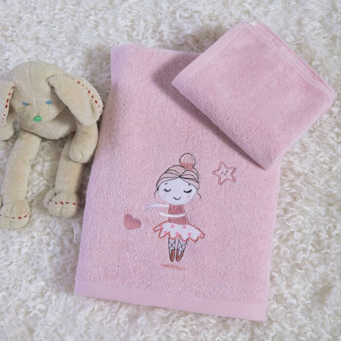 Πετσέτες Βρεφικές Σετ 2τεμ. Ballerine World Nef Nef Homeware, 100% ΒΑΜΒΑΚΙ