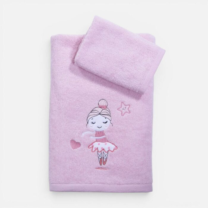 Πετσέτες Βρεφικές Σετ 2τεμ. Ballerine World Nef Nef Homeware, 100% ΒΑΜΒΑΚΙ - Image 2