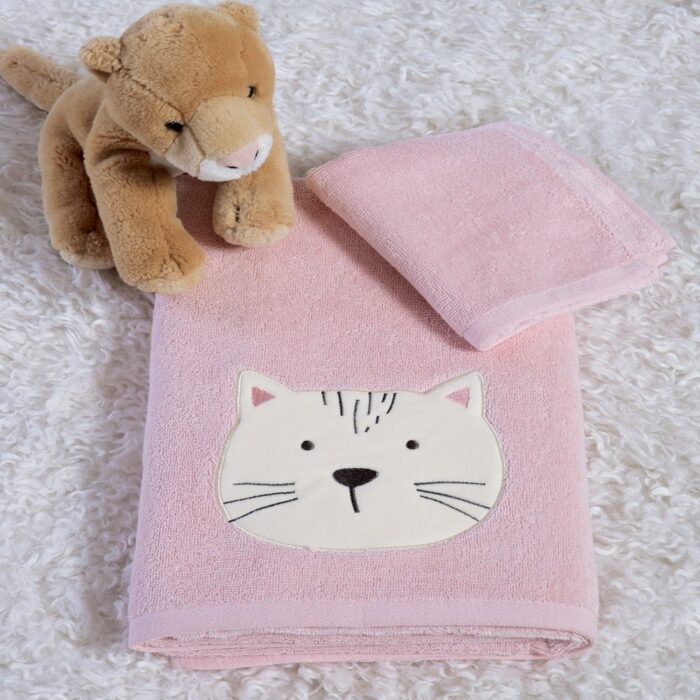 Πετσέτες Βρεφικές Σετ 2τεμ. Cats Are Perfect Nef Nef Homeware, 100% ΒΑΜΒΑΚΙ