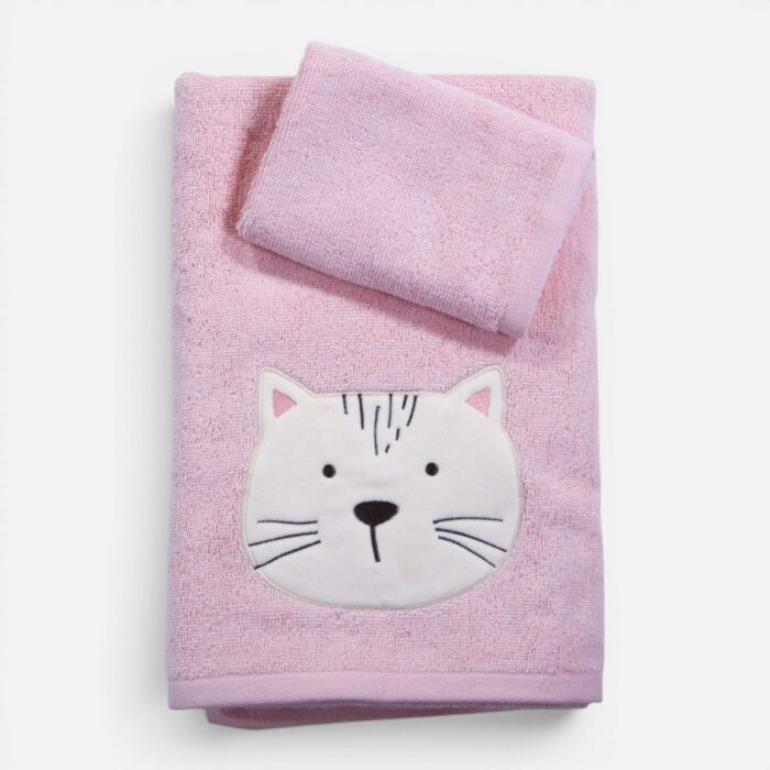 Πετσέτες Βρεφικές Σετ 2τεμ. Cats Are Perfect Nef Nef Homeware, 100% ΒΑΜΒΑΚΙ - Image 2