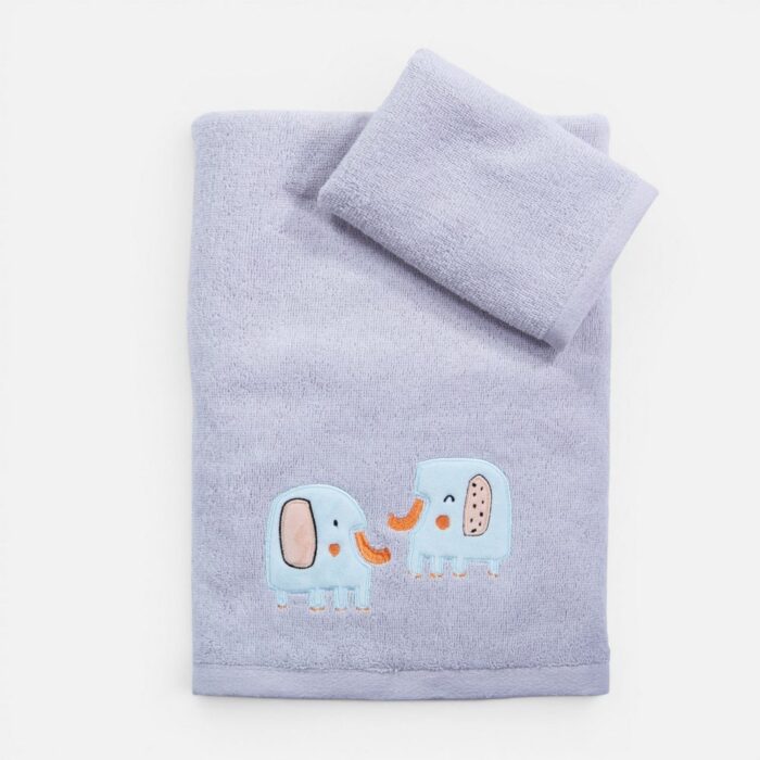 Πετσέτες Βρεφικές Σετ 2τεμ. Elephants Nef Nef Homeware, 100% ΒΑΜΒΑΚΙ - Image 2