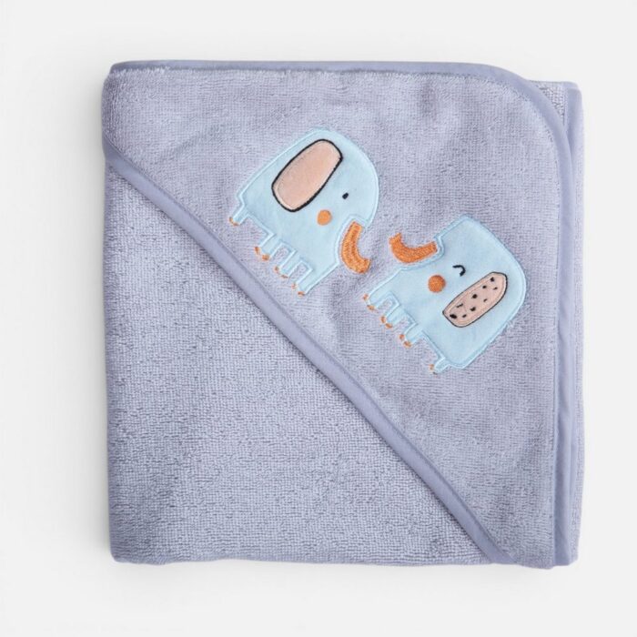 Κάπα Βρεφική Elephants 75x75  Nef Nef Homeware, 100% ΒΑΜΒΑΚΙ - Image 2