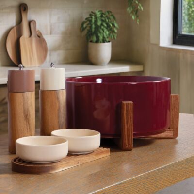 Μπολ Σαλάτας Ezze 27,2x27x2x11,3 Nef Nef Homeware, ΚΕΡΑΜ-ΞΥΛΟ - Image 2