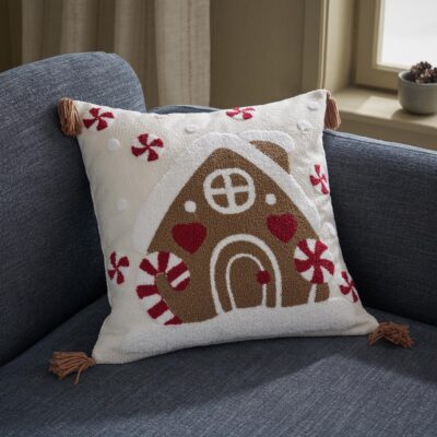 Μαξιλαροθήκη 43x43cm GOFIS HOME Xmas Ecru 879