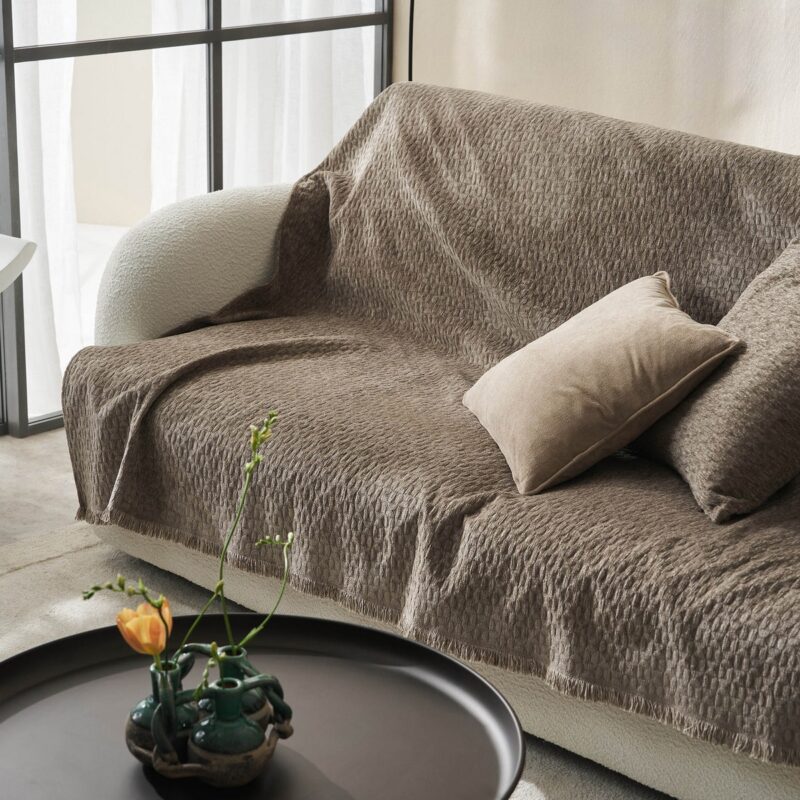 Ριχτάρι Τετραθέσιου 180x350cm GOFIS HOME Ondine Fern Brown 184/13