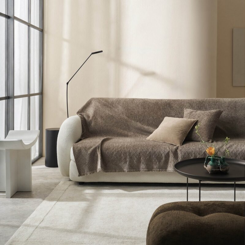 Ριχτάρι Τετραθέσιου 180x350cm GOFIS HOME Ondine Fern Brown 184/13 - Image 5