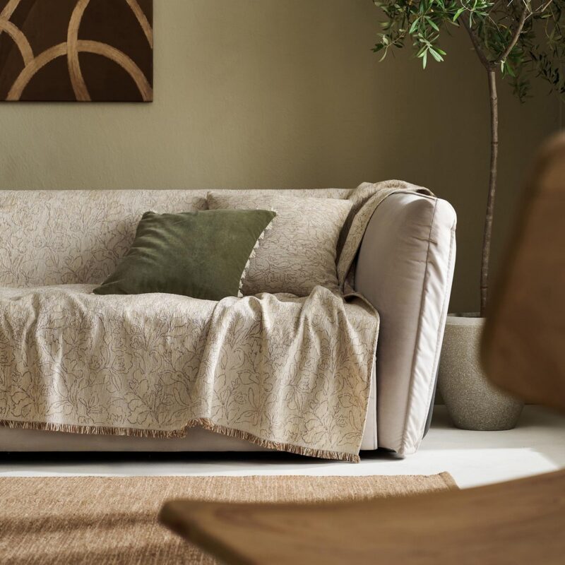 Ριχτάρι Πολυθρόνας 180x180cm GOFIS HOME Aradia Beige 430/05 - Image 2