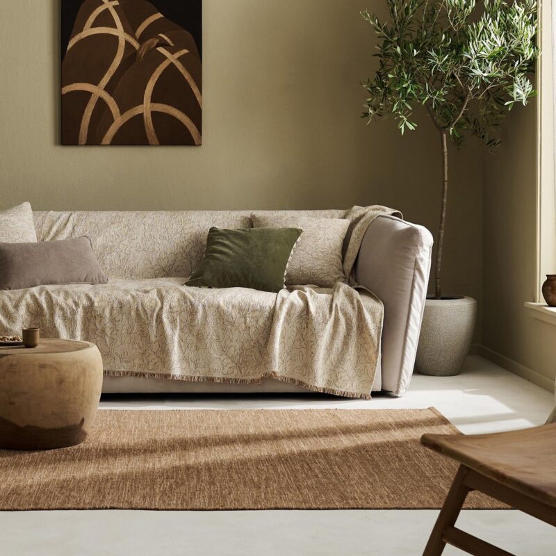 Ριχτάρι Πολυθρόνας 180x180cm GOFIS HOME Aradia Beige 430/05 - Image 6