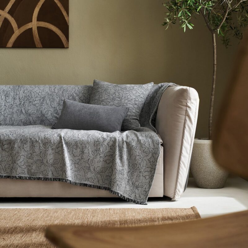 Ριχτάρι Πολυθρόνας 180x180cm GOFIS HOME Aradia Pearl Grey 430/15 - Image 5