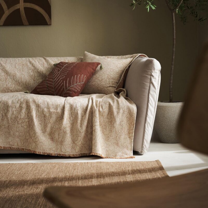 Ριχτάρι Διθέσιου 180x250cm GOFIS HOME Ivory/Appricot 430/03 - Image 2