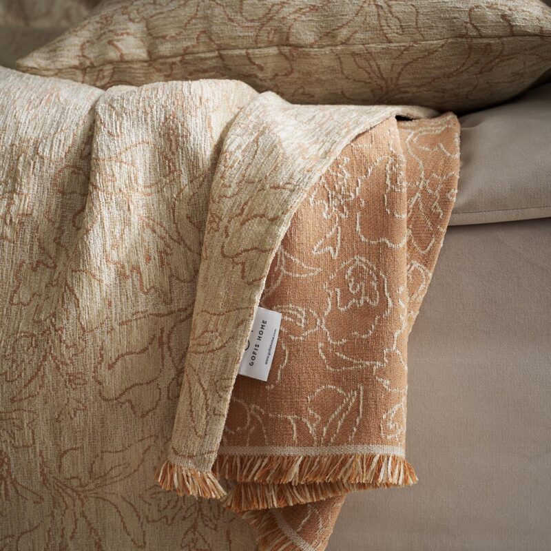 Ριχτάρι Διθέσιου 180x250cm GOFIS HOME Ivory/Appricot 430/03 - Image 5