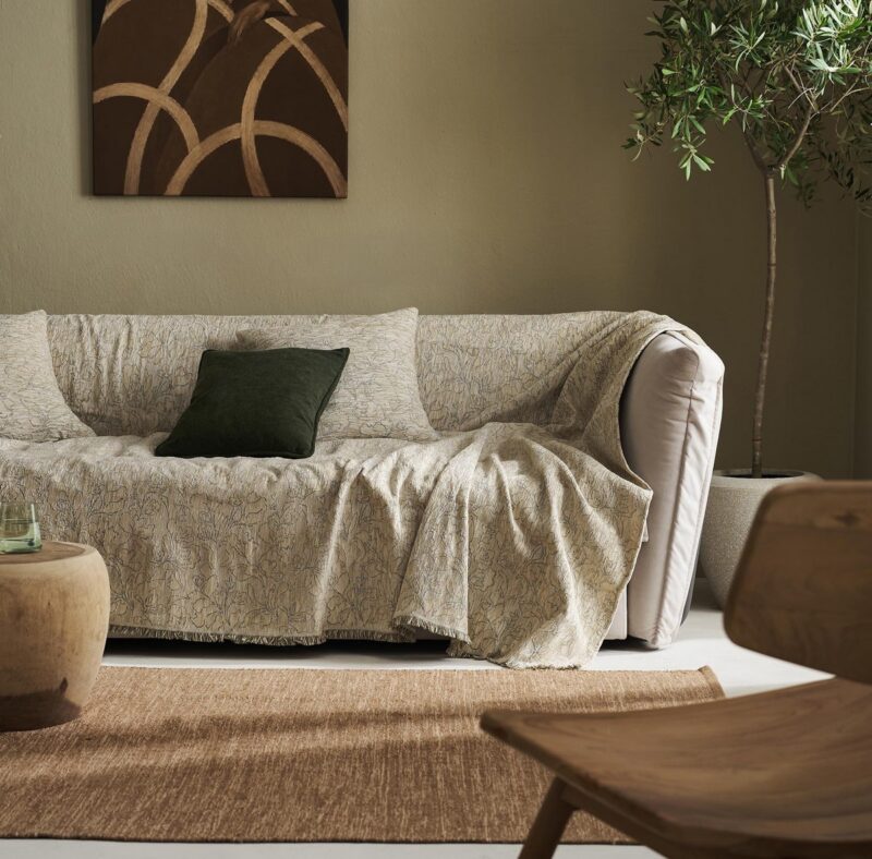 Ριχτάρι Διθέσιου 180x250cm GOFIS HOME Aradia Weed Beige 430/07 - Image 2