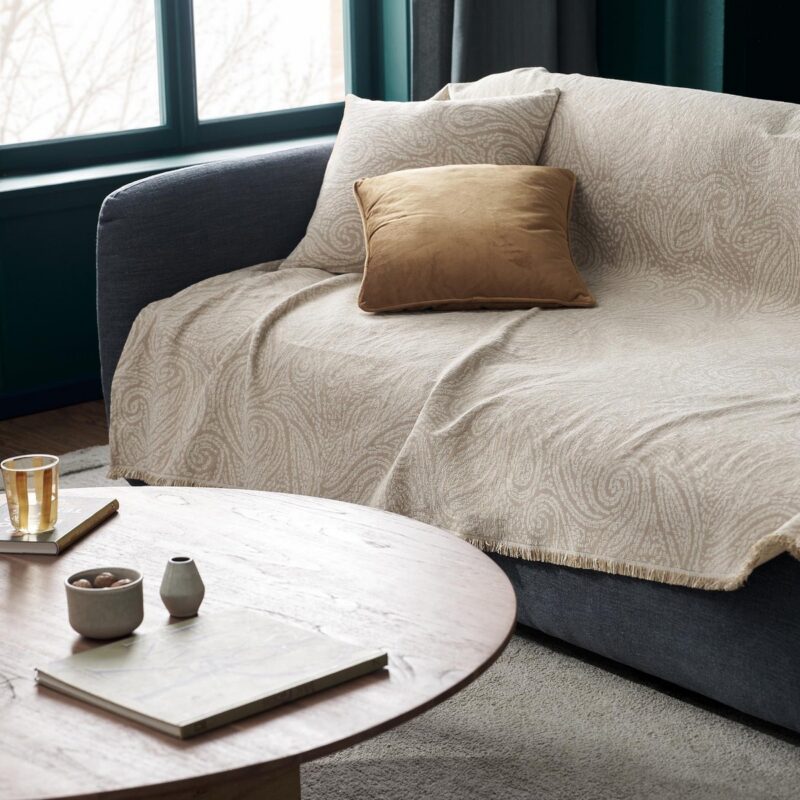 Ριχτάρι Πολυθρόνας 180x180cm GOFIS HOME Ondine Beige 448/06 - Image 3