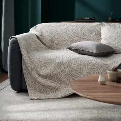 Ριχτάρι Πολυθρόνας 180x180cm GOFIS HOME Rune Silver Beige 448/45