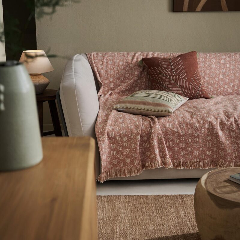 Ριχτάρι Πολυθρόνας 180x180cm GOFIS HOME Azar Russet 464/03 - Image 4